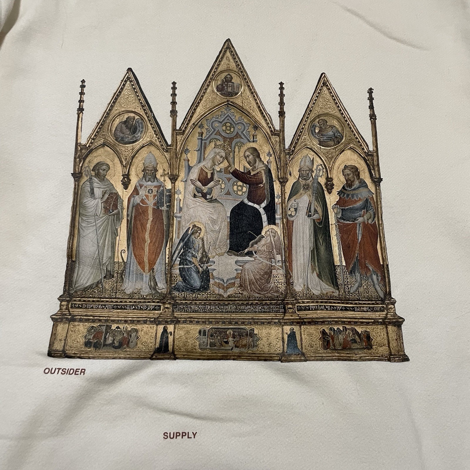 Outsider Supply Coronation Organic Heavyweight Hoodie Art Ivory Size M $180 — image 8 of 8